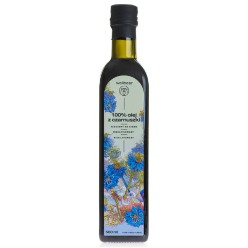 Wellbear olej z czarnuszki tloczony na zimno 500 ml 1.jpg