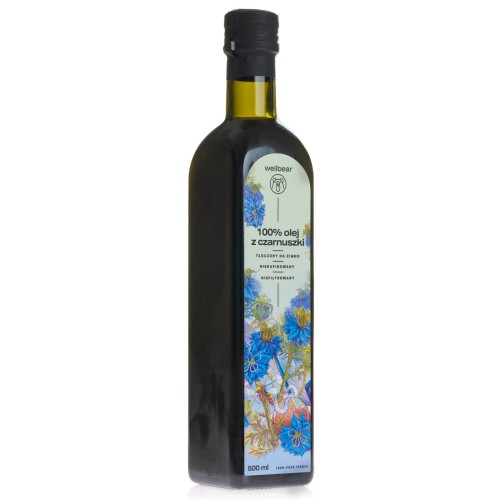 Wellbear olej z czarnuszki tloczony na zimno 500 ml 2.jpg