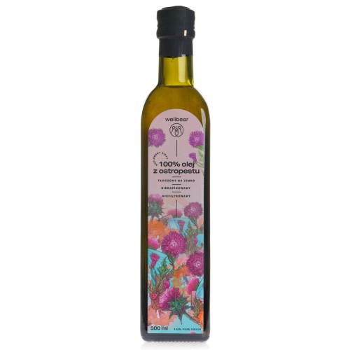 Wellbear olej z ostropestu tloczony na zimno 500 ml 1.jpg