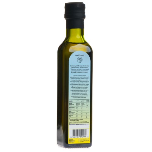 Wellbear olej z lnu tloczony na zimno 250 ml 1.jpg