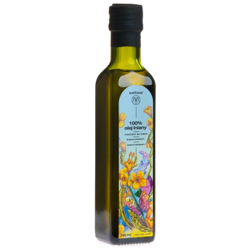 Wellbear olej z lnu tloczony na zimno 250 ml 3.jpg