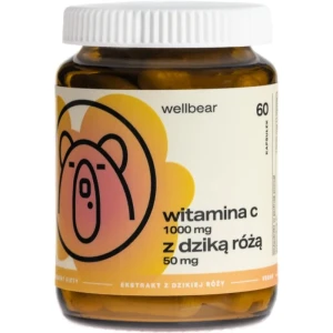 Wellbear witamina C 1000 mg z dziką różą 50 mg 60 kapsułek