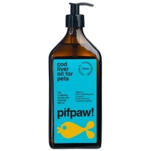 Pifpaw Olej z wątroby dorsza dla zwierząt Human Grade Wellbear 500 ml